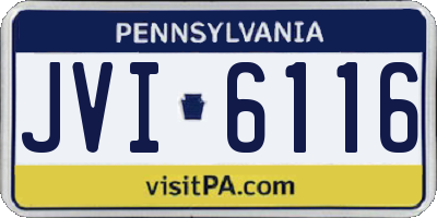 PA license plate JVI6116