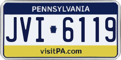 PA license plate JVI6119