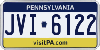PA license plate JVI6122