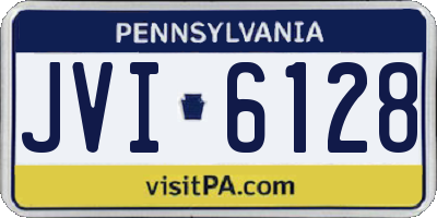 PA license plate JVI6128