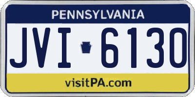 PA license plate JVI6130