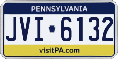 PA license plate JVI6132