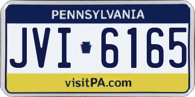 PA license plate JVI6165