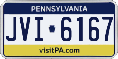 PA license plate JVI6167
