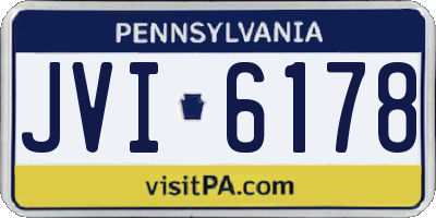 PA license plate JVI6178