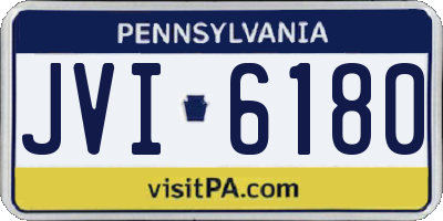 PA license plate JVI6180
