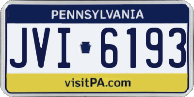 PA license plate JVI6193