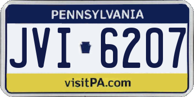 PA license plate JVI6207