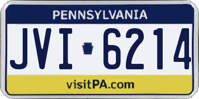 PA license plate JVI6214
