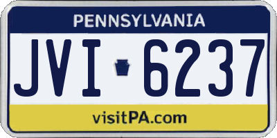 PA license plate JVI6237