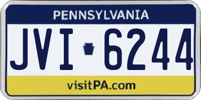 PA license plate JVI6244