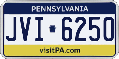 PA license plate JVI6250