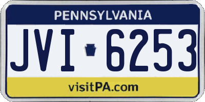 PA license plate JVI6253