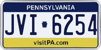 PA license plate JVI6254
