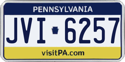 PA license plate JVI6257
