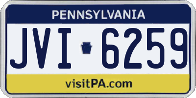 PA license plate JVI6259