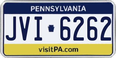 PA license plate JVI6262