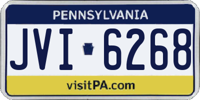 PA license plate JVI6268