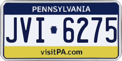 PA license plate JVI6275