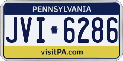 PA license plate JVI6286