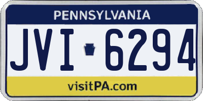PA license plate JVI6294