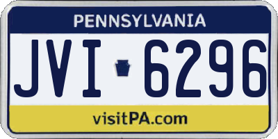 PA license plate JVI6296