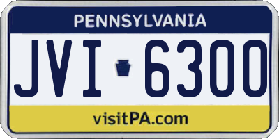 PA license plate JVI6300