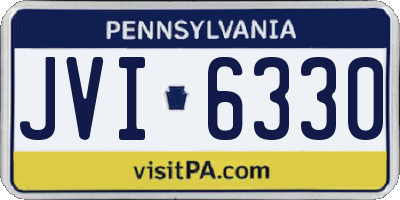 PA license plate JVI6330