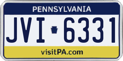 PA license plate JVI6331