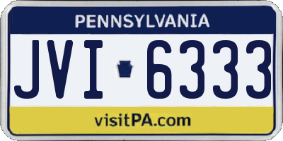 PA license plate JVI6333