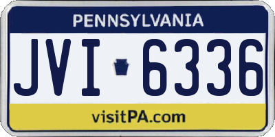 PA license plate JVI6336
