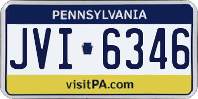 PA license plate JVI6346