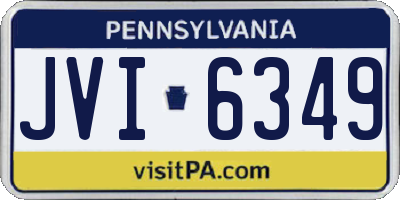 PA license plate JVI6349