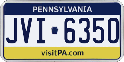 PA license plate JVI6350