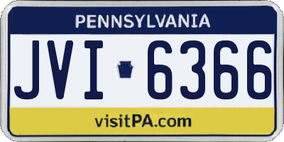 PA license plate JVI6366