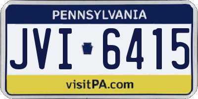 PA license plate JVI6415