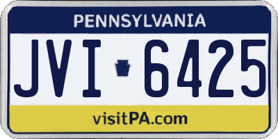 PA license plate JVI6425
