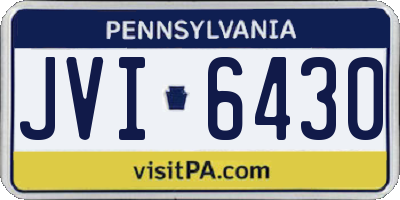PA license plate JVI6430