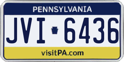 PA license plate JVI6436