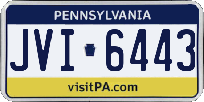 PA license plate JVI6443