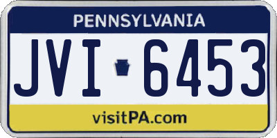PA license plate JVI6453