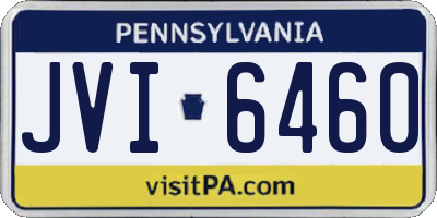 PA license plate JVI6460