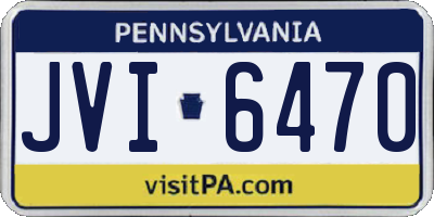 PA license plate JVI6470