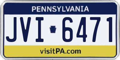 PA license plate JVI6471