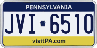 PA license plate JVI6510