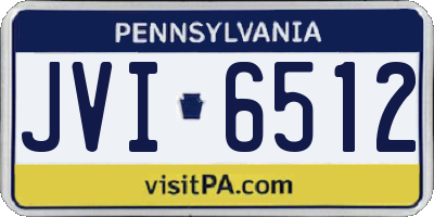 PA license plate JVI6512
