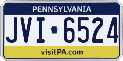PA license plate JVI6524