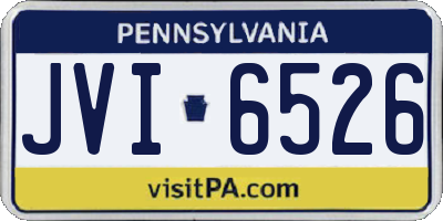PA license plate JVI6526