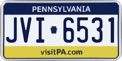 PA license plate JVI6531