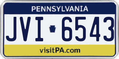 PA license plate JVI6543